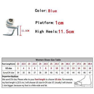 Hoochie Couture Denim Ankle Strap Sandal Pumps My Store