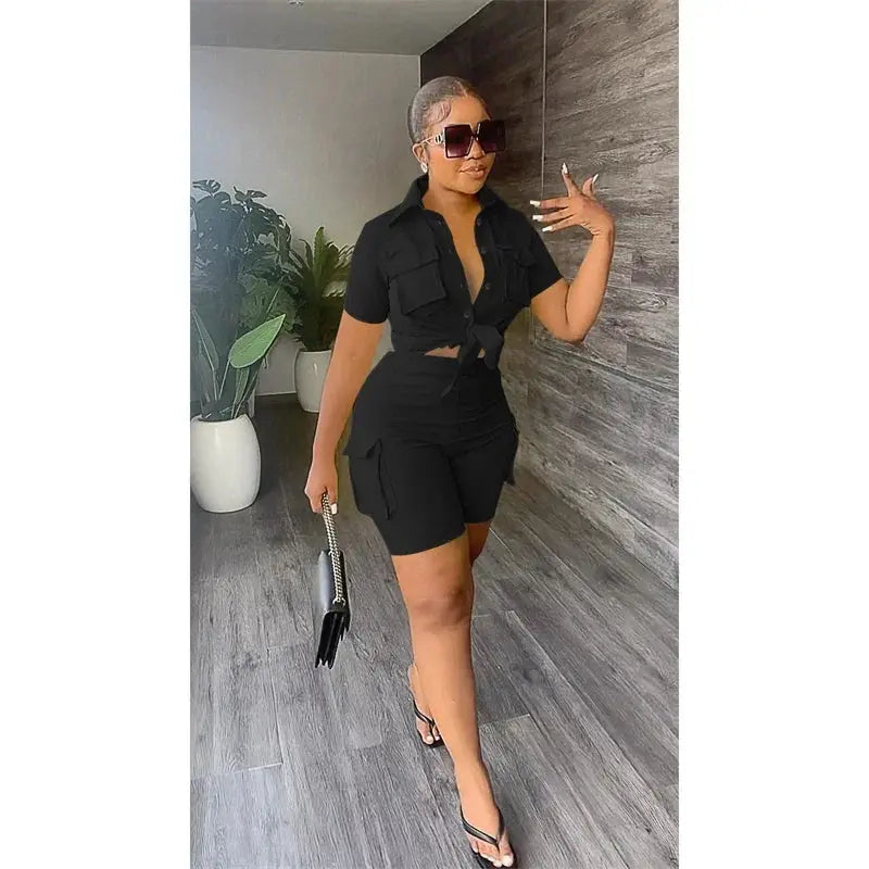 Hoochie Couture Streetwear Two-Piece Set – bold women’s matching outfit featuring an oversized graphic top and coordinating shorts or pants, perfect for edgy street style, casual wear, or festival fashion
