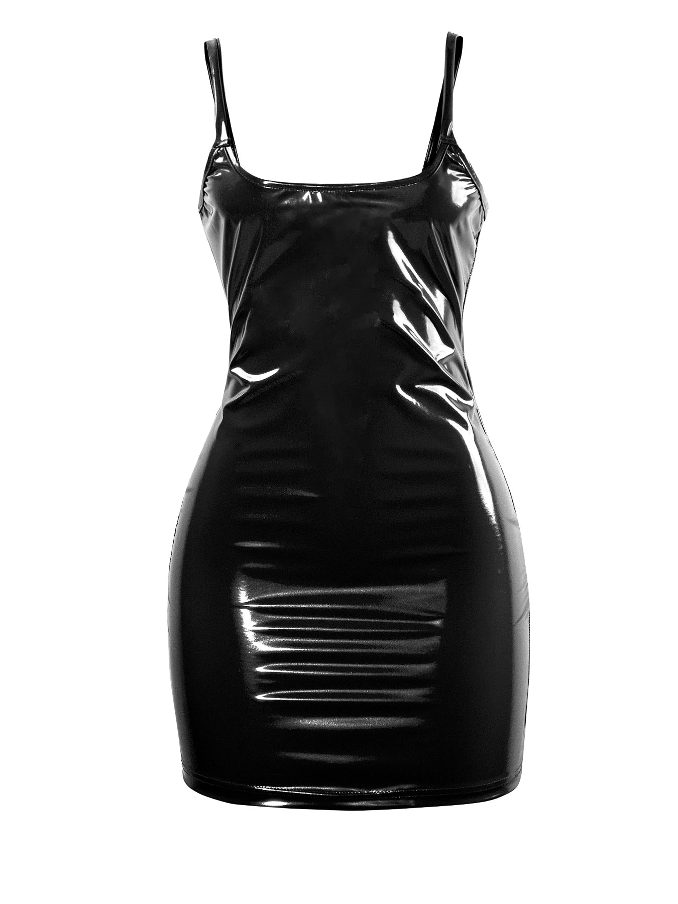 Hoochie Couture PU Leather Bodycon Mini Dress – Sleek, Sexy & Party-Ready