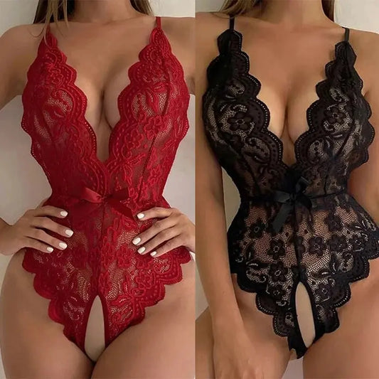 Hoochie Couture Open-Crotch Lace Teddy – Seductive, Sultry & Unforgettable Hoochie Couture Boutique