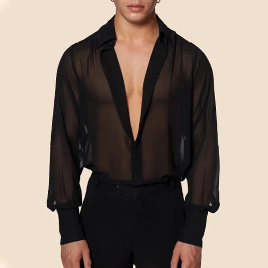 Hoochie Daddy Sheer Mesh Button-Down – Vintage Elegance Meets Modern Swagger My Store