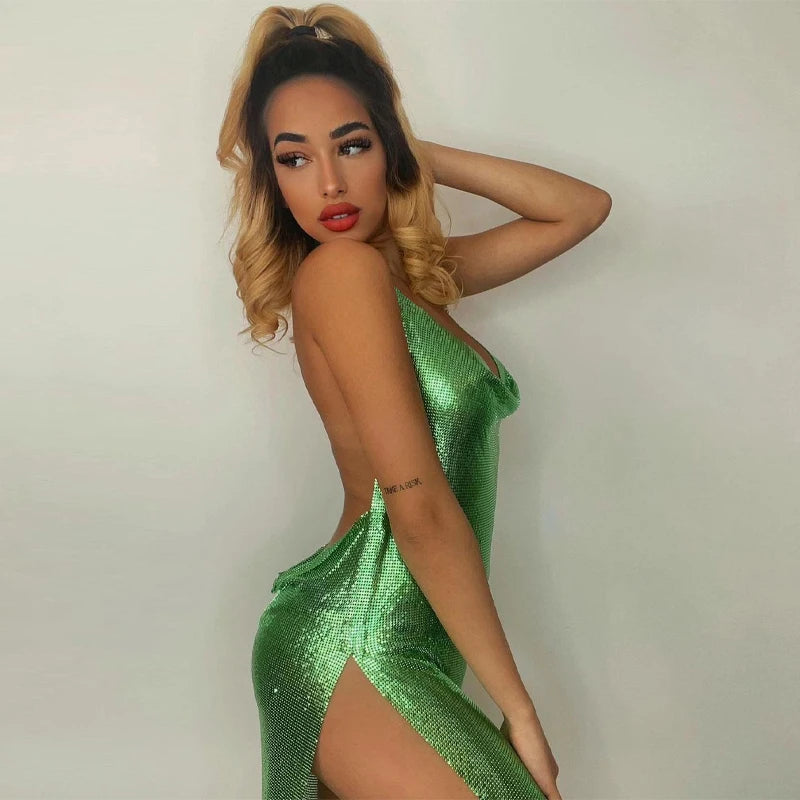 Hoochie Couture Bling Bodycon Mini Dress – Glitter, Glam & Show-Stopping