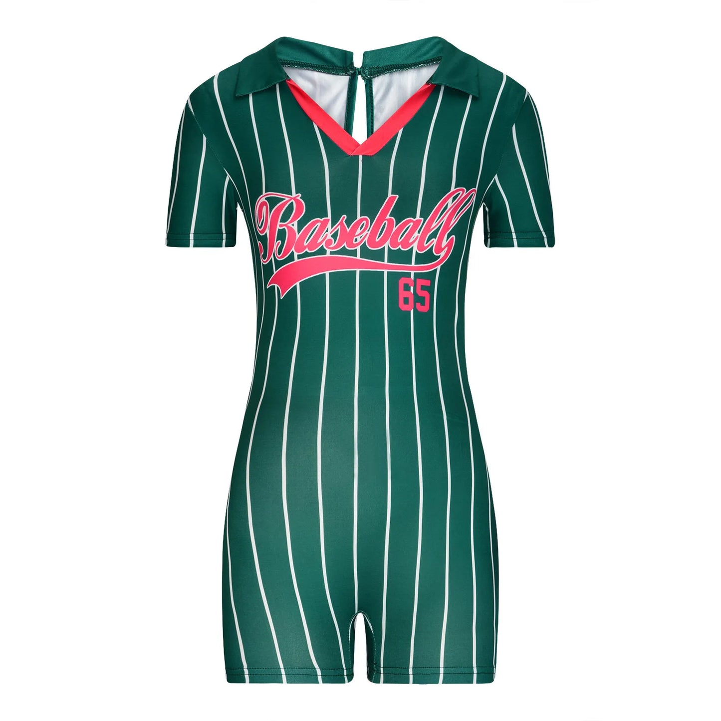 Hoochie Couture Baseball Letter Print Romper – Sporty, Sexy & Summer-Ready 🔥⚾