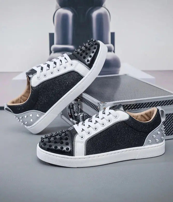 Hoochie Daddy Rivet Street Sneakers – men’s fashion sneakers with metal rivet details, chunky sole, and streetwear design for bold everyday or casual urban style.