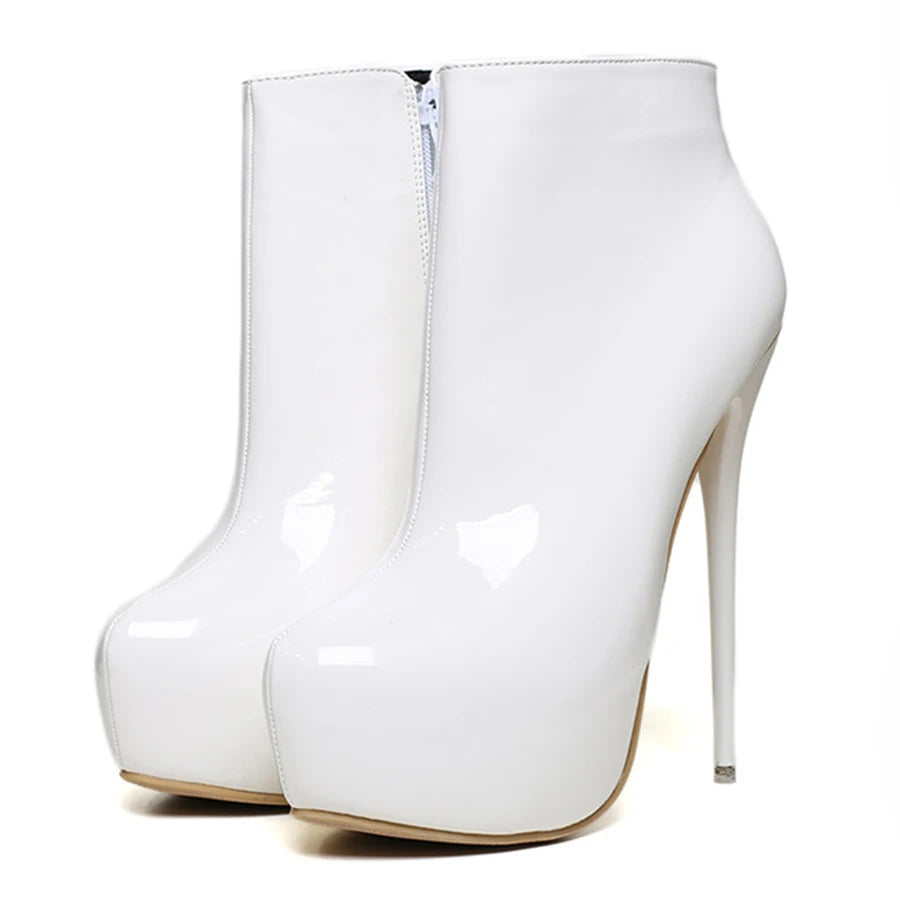 Hoochie Couture Patent Leather Platform Boots – Sky-High, Sexy & Party-Perfect