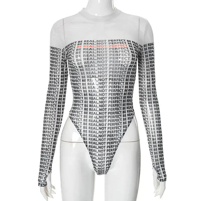 Hoochie Couture Newspaper Mesh Bodysuit – Bold, Edgy & Unapologetically Hot Hoochie Couture Boutique