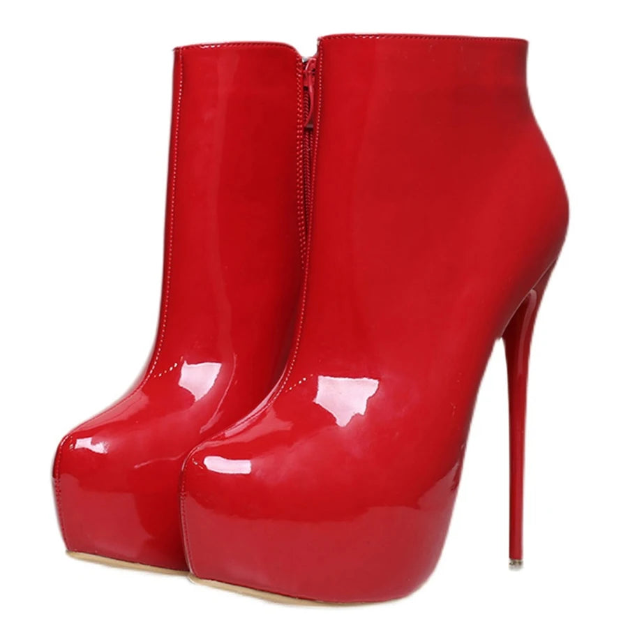 Hoochie Couture Patent Leather Platform Boots – Sky-High, Sexy & Party-Perfect