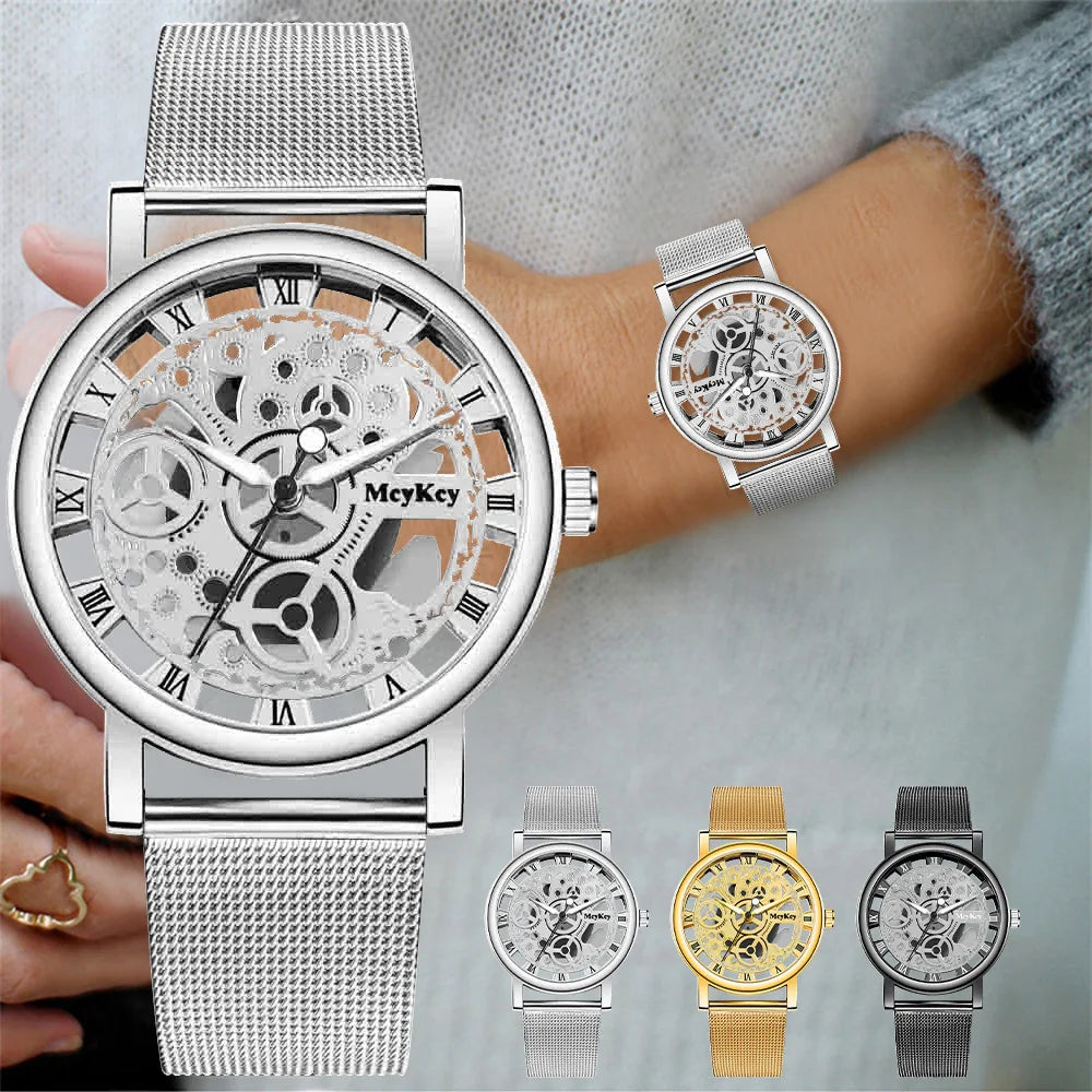 Hoochie Couture Hollow Skeleton Quartz Watch – Where Elegance Meets Edge