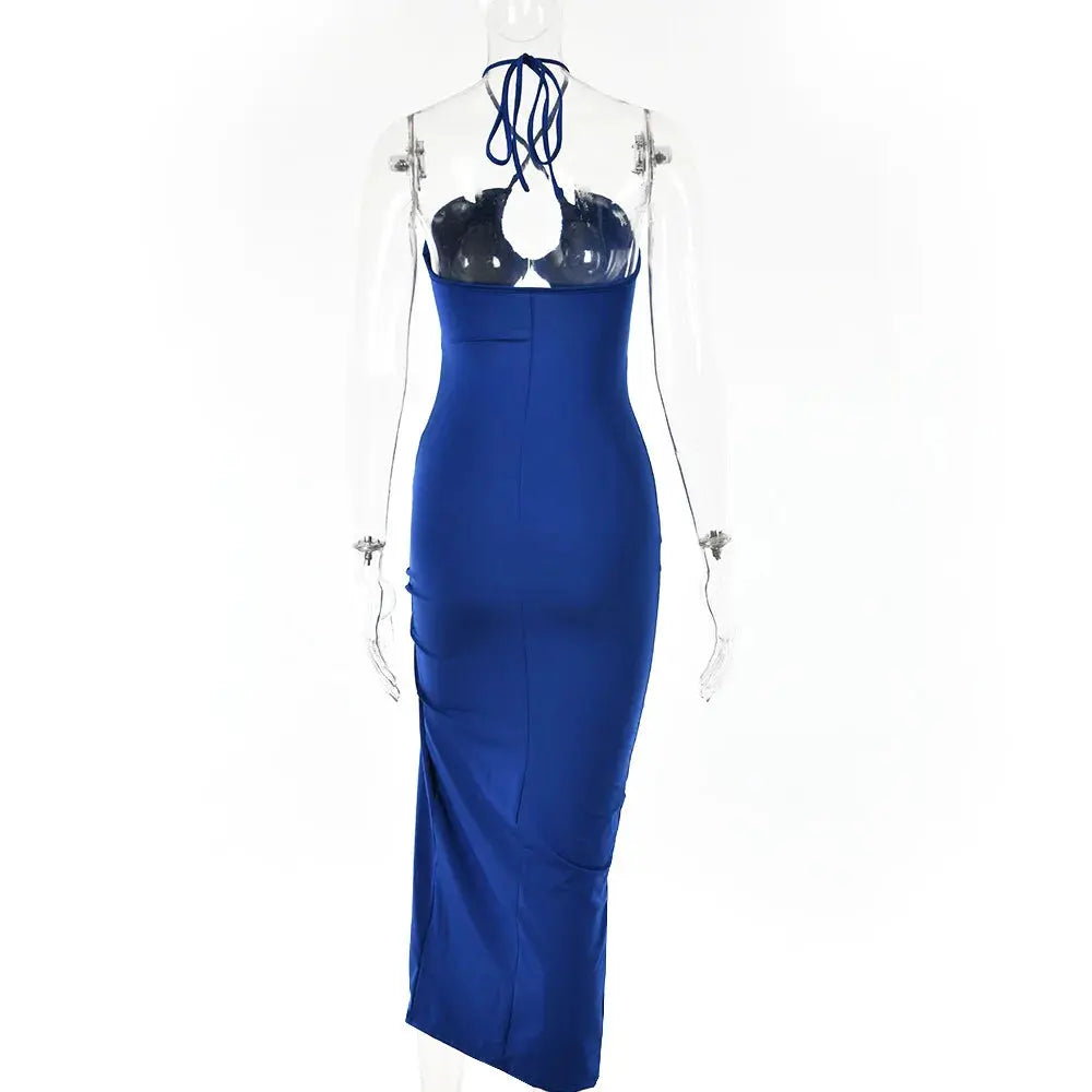 Hoochie Couture Sleeveless Backless Midi Dress – Elegant, Sexy & Club-Ready Hoochie Couture Boutique