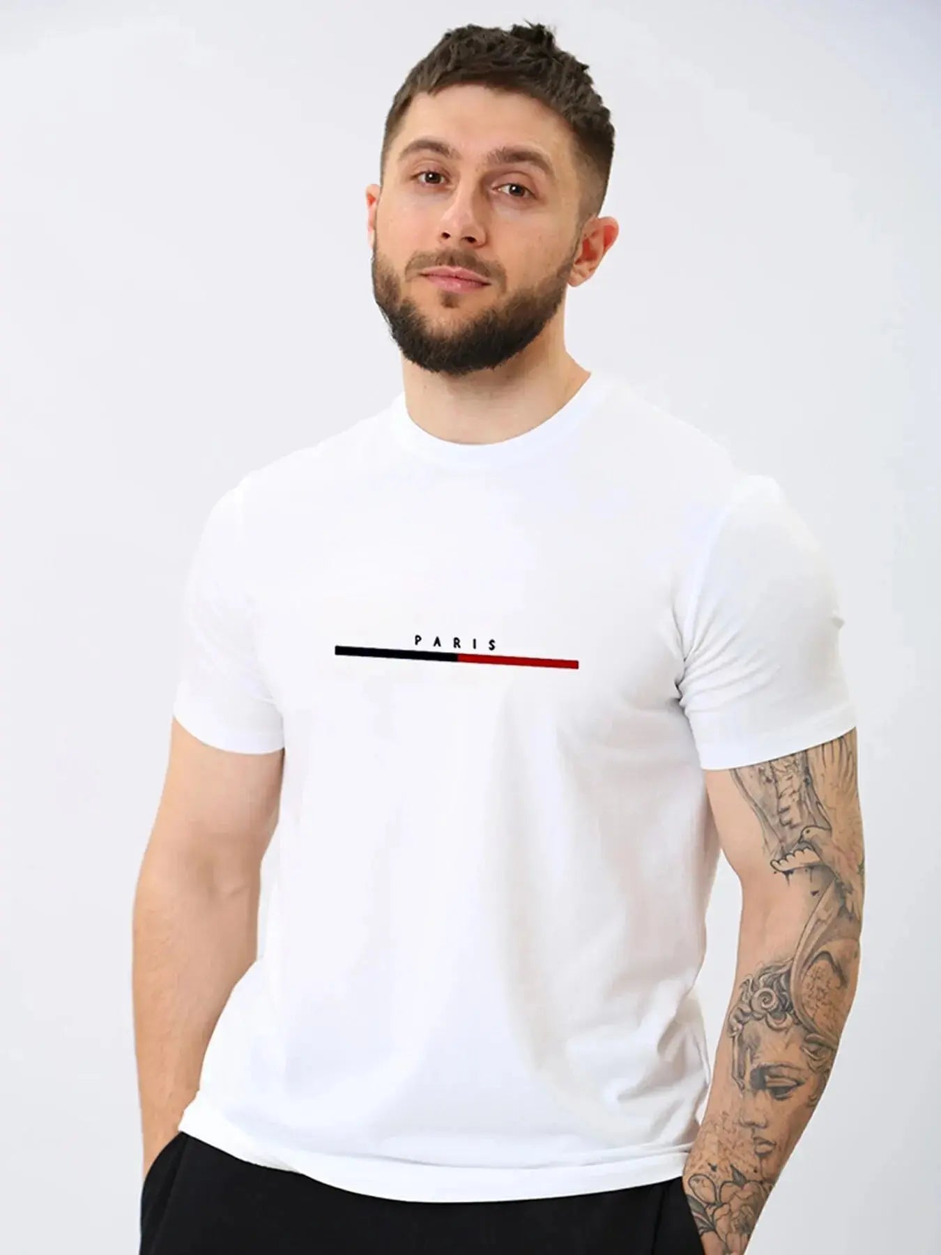 Hoochie Daddy Paris Edition Elastic T-Shirt – Casual Comfort with Luxe Vibes My Store