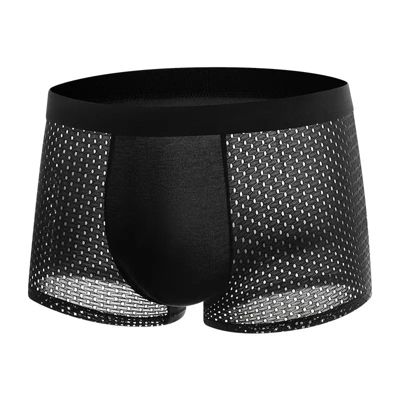 Hoochie Daddy Ice Silk Mesh Boxers – 4-Piece Breathable Comfort & Sexy Fit My Store