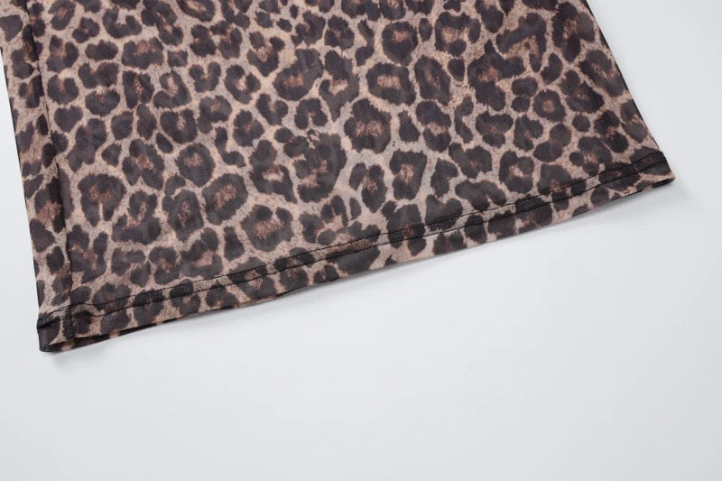 Hoochie Couture Leopard Print Mesh Maxi Dress – Wild, Sexy & Show-Stopping