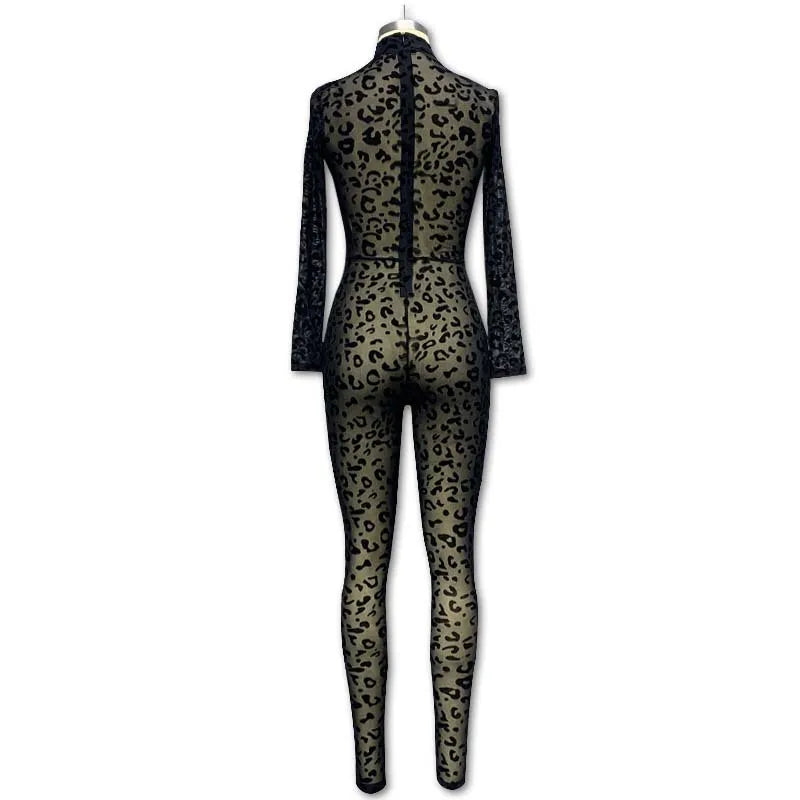 Hoochie Couture Leopard Print Mock Neck Jumpsuit – Fierce, Flirty & Fashion-Forward