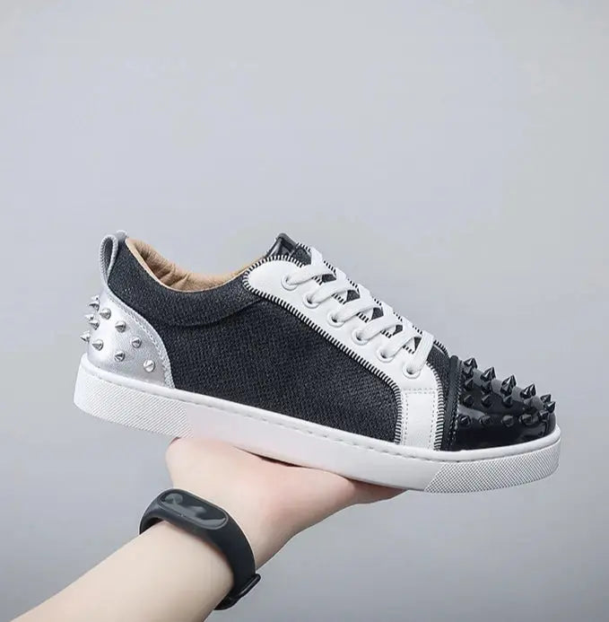 Hoochie Daddy Rivet Street Sneakers – men’s fashion sneakers with metal rivet details, chunky sole, and streetwear design for bold everyday or casual urban style.