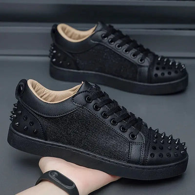 Hoochie Daddy Rivet Street Sneakers – men’s fashion sneakers with metal rivet details, chunky sole, and streetwear design for bold everyday or casual urban style.