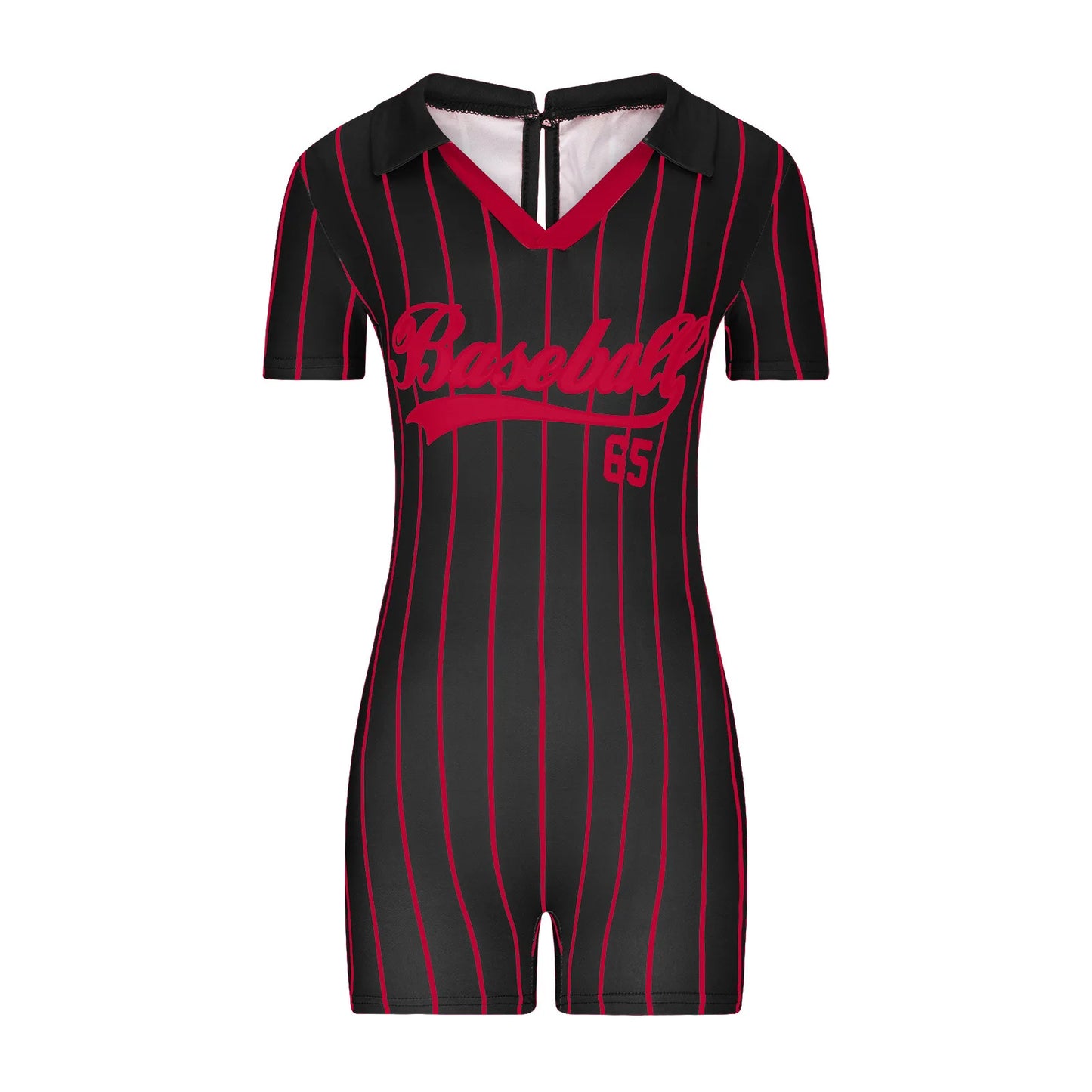 Hoochie Couture Baseball Letter Print Romper – Sporty, Sexy & Summer-Ready 🔥⚾