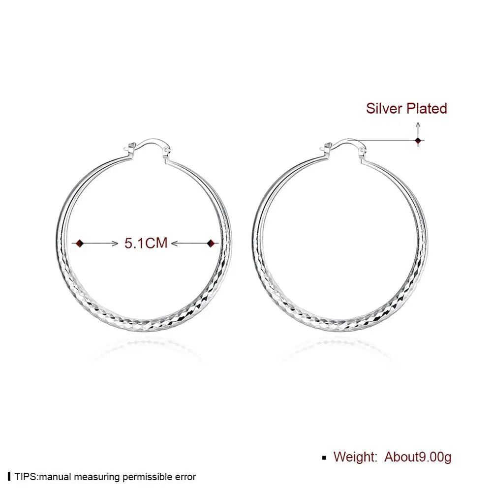 Hoochie Couture 925 Sterling Silver Hoop Earrings – Timeless Elegance with a Bold Twist Hoochie Couture Boutique