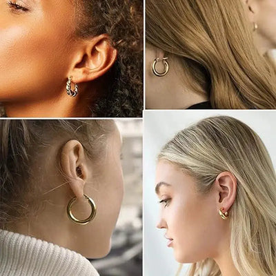 Hoochie Couture 24-Pair Gold Earring Set – Boho, Vintage & Everyday Chic Hoochie Couture Boutique