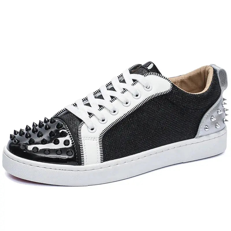 Hoochie Daddy Rivet Street Sneakers – men’s fashion sneakers with metal rivet details, chunky sole, and streetwear design for bold everyday or casual urban style.
