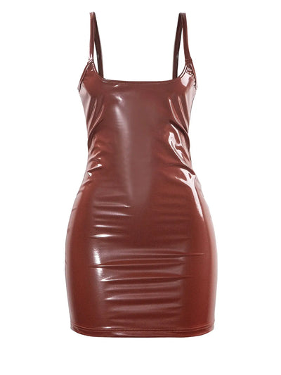 Hoochie Couture PU Leather Bodycon Mini Dress – Sleek, Sexy & Party-Ready Hoochie Couture Boutique