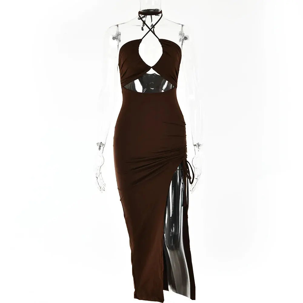 Hoochie Couture Sleeveless Backless Midi Dress – Elegant, Sexy & Club-Ready Hoochie Couture Boutique