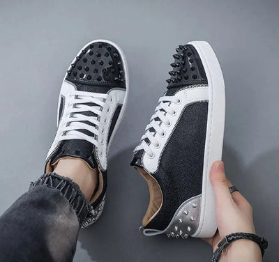 Hoochie Daddy Rivet Street Sneakers – men’s fashion sneakers with metal rivet details, chunky sole, and streetwear design for bold everyday or casual urban style.