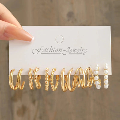 Hoochie Couture 24-Pair Gold Earring Set – Boho, Vintage & Everyday Chic Hoochie Couture Boutique