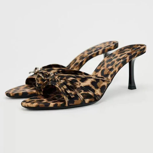 Hoochie Couture Leopard Print Bow Slippers – Fierce, Flirty & Fashion-Forward