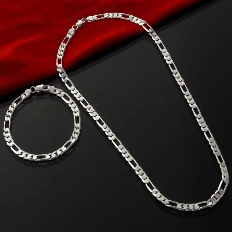 Hoochie Couture 925 Silver Chain Jewelry Set – Timeless Elegance for Any Occasion Hoochie Couture Boutique