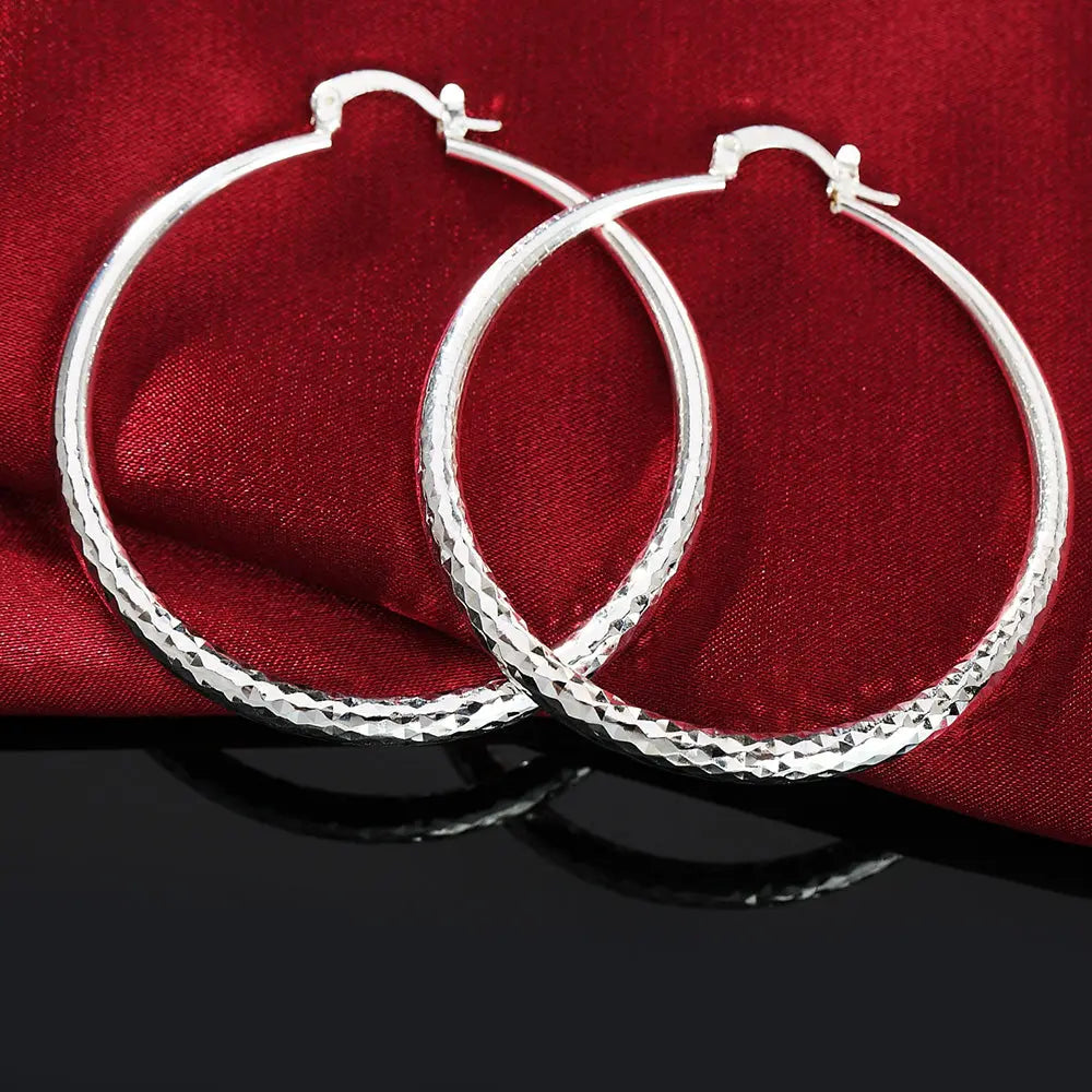 Hoochie Couture 925 Sterling Silver Hoop Earrings – Timeless Elegance with a Bold Twist Hoochie Couture Boutique