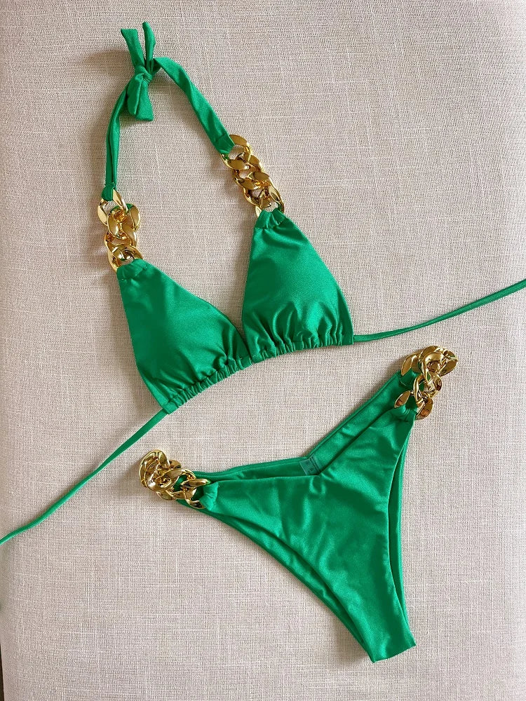 Hoochie Couture Brazilian Triangle Bikini – Minimal, Sexy & Beach-Ready