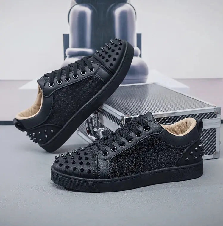 Hoochie Daddy Rivet Street Sneakers – men’s fashion sneakers with metal rivet details, chunky sole, and streetwear design for bold everyday or casual urban style.
