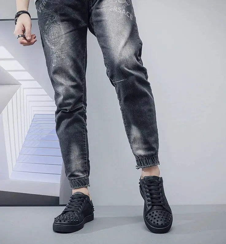 Hoochie Daddy Rivet Street Sneakers – men’s fashion sneakers with metal rivet details, chunky sole, and streetwear design for bold everyday or casual urban style.