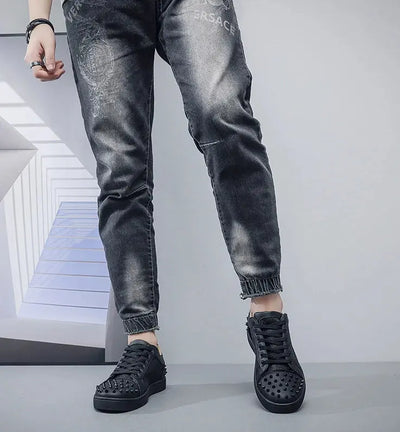 Hoochie Daddy Rivet Street Sneakers – men’s fashion sneakers with metal rivet details, chunky sole, and streetwear design for bold everyday or casual urban style.