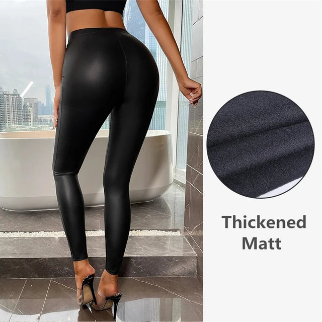 Hoochie Couture Leather Leggings – Snatched, Sexy & High-Waisted Perfection