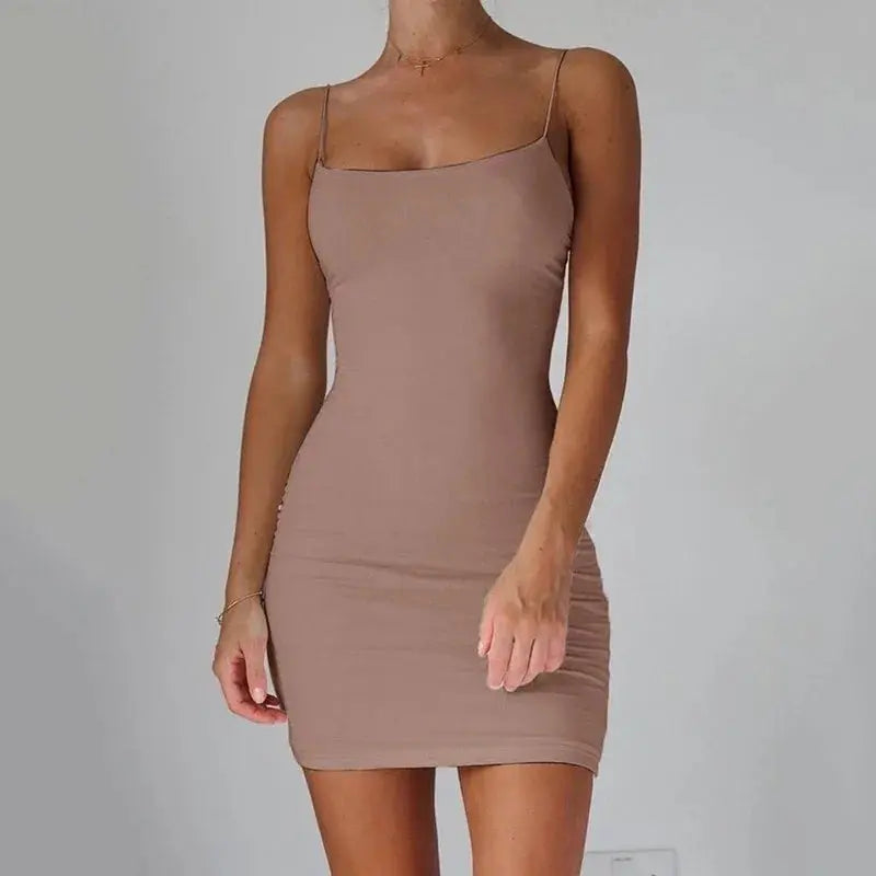 Hoochie Couture Spaghetti Strap Mini Dress – Sleek, Sexy & Summer-Ready Hoochie Couture Boutique