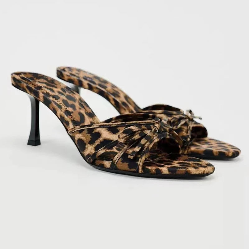 Hoochie Couture Leopard Print Bow Slippers – Fierce, Flirty & Fashion-Forward