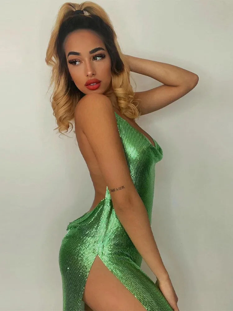 Hoochie Couture Bling Bodycon Mini Dress – Glitter, Glam & Show-Stopping