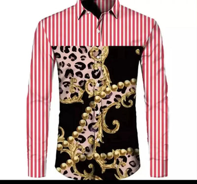 Hoochie Daddy 3D Baroque Long-Sleeve Shirt – Luxe Vibes for the Social King Hoochie Couture Boutique