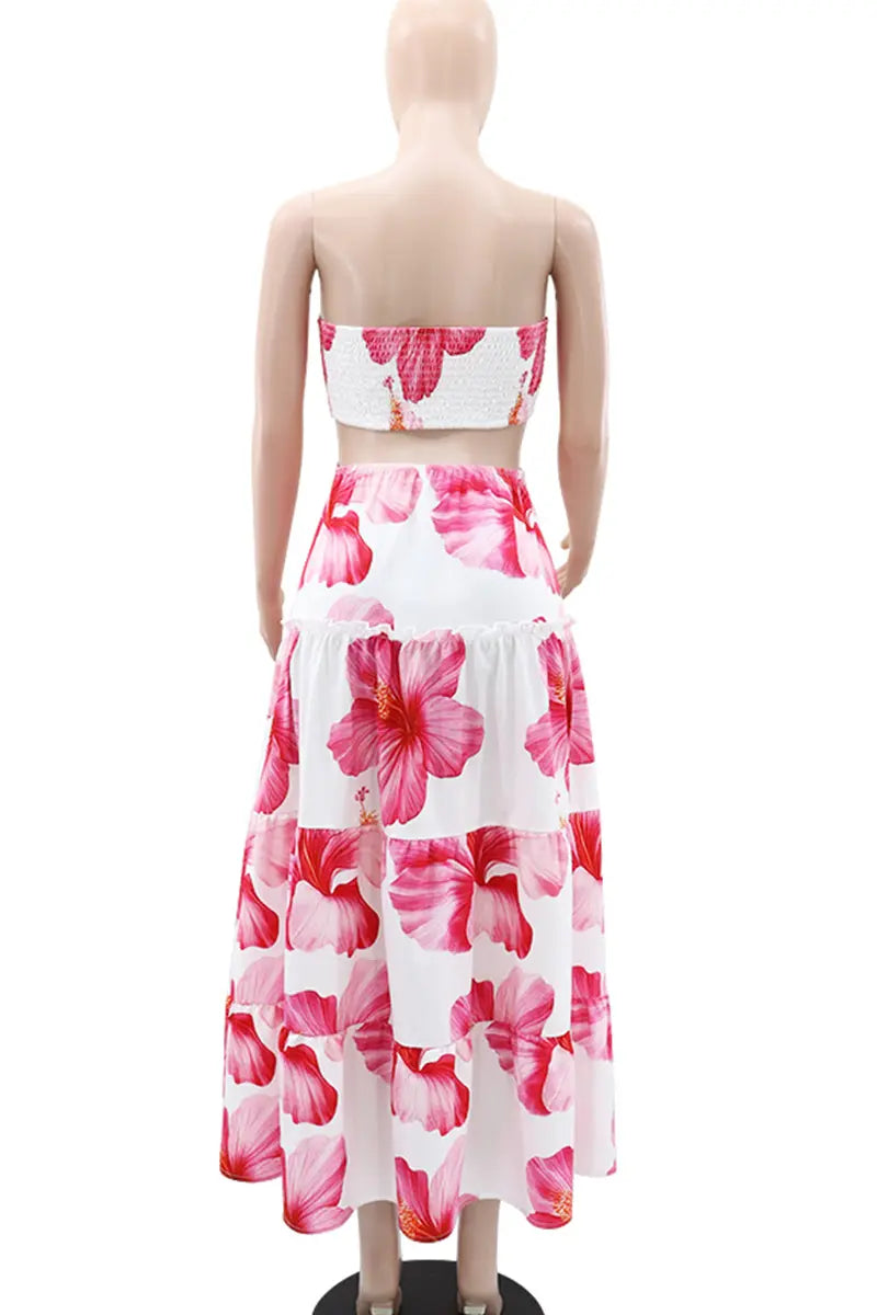 Hoochie Couture Strapless Hollow-Out Maxi Dress – sexy and elegant women’s long dress featuring cut-out detailing, body-hugging silhouette, and strapless neckline, perfect for summer parties, beach vacations, or evening events