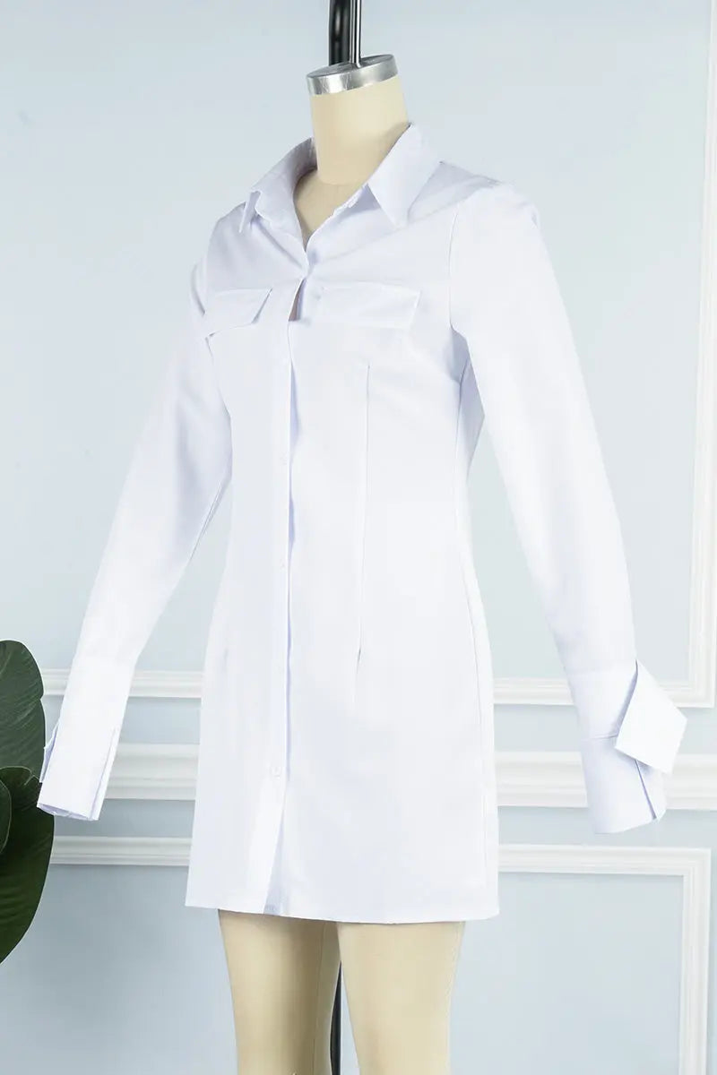 Hoochie Couture Patchwork Shirt Dress – trendy women’s shirt dress featuring bold colorblock patchwork, button-down front, and relaxed fit, perfect for streetwear, casual day outfits, or edgy layered looks.