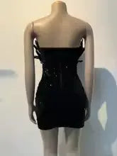 Hoochie Couture Feather & Sequin Strapless Mini Dress – Luxe, Sexy & Made for the Spotlight Hoochie Couture Boutique